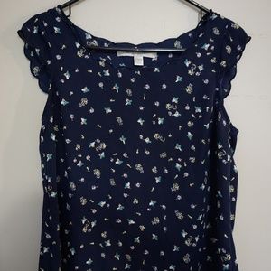 Lauren Conrad Navy Blouse
